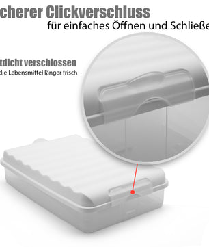 BigDean 3 Stück Aufschnittboxen für Kühlschrank Größe M – Aufbewahrung von Wurst, Käse u.v.m.  5
