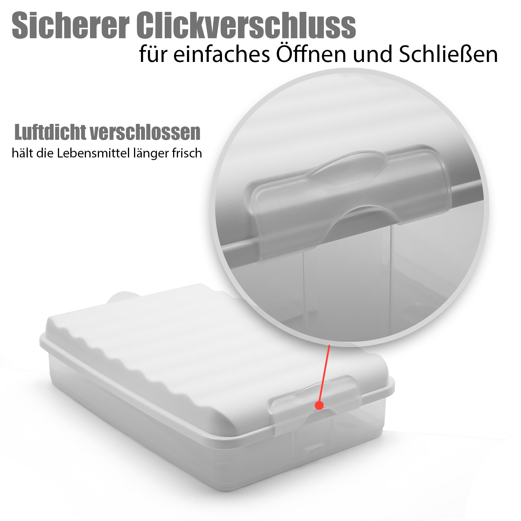 BigDean 3 Stück Aufschnittboxen für Kühlschrank Größe M – Aufbewahrung von Wurst, Käse u.v.m.  5