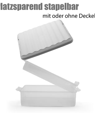 BigDean 3 Stück Aufschnittboxen für Kühlschrank Größe M – Aufbewahrung von Wurst, Käse u.v.m.  6