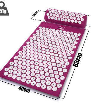 BigDean Akupressurmatte mit Kissen & Hülle zu Steigerung des Wohlbefindens– Massagematte 3