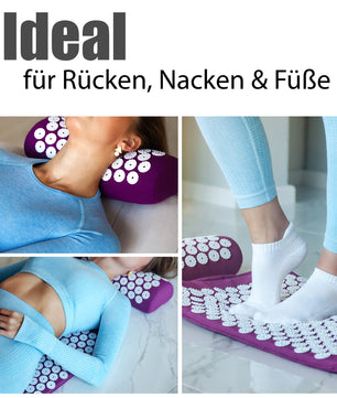 BigDean Akupressurmatte mit Kissen & Hülle zu Steigerung des Wohlbefindens– Massagematte 5