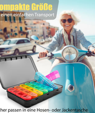 Tablettenbox 7 Tage luftdicht & lebensmittelecht – Medikamentenbox 2