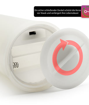 3 Stück Led Kerzen mit Timerfunktion – Kerzen in Echtwachs-Optik - Outdoor geeignet 6