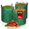 BigDean Gartenabfallsack XXL 272L im 3er Set - Extra robustes Polypropylen-Gewebe 150g/m² - wasserdicht & reißfest - Perfekter Behälter für Grünabfall, Grüngut & Kompost - Gartensack Laubsack