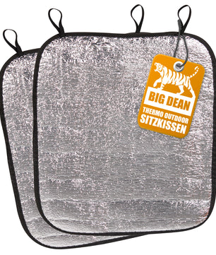 2er Set Thermo Sitzkissen Outdoor Alu 35x40cm