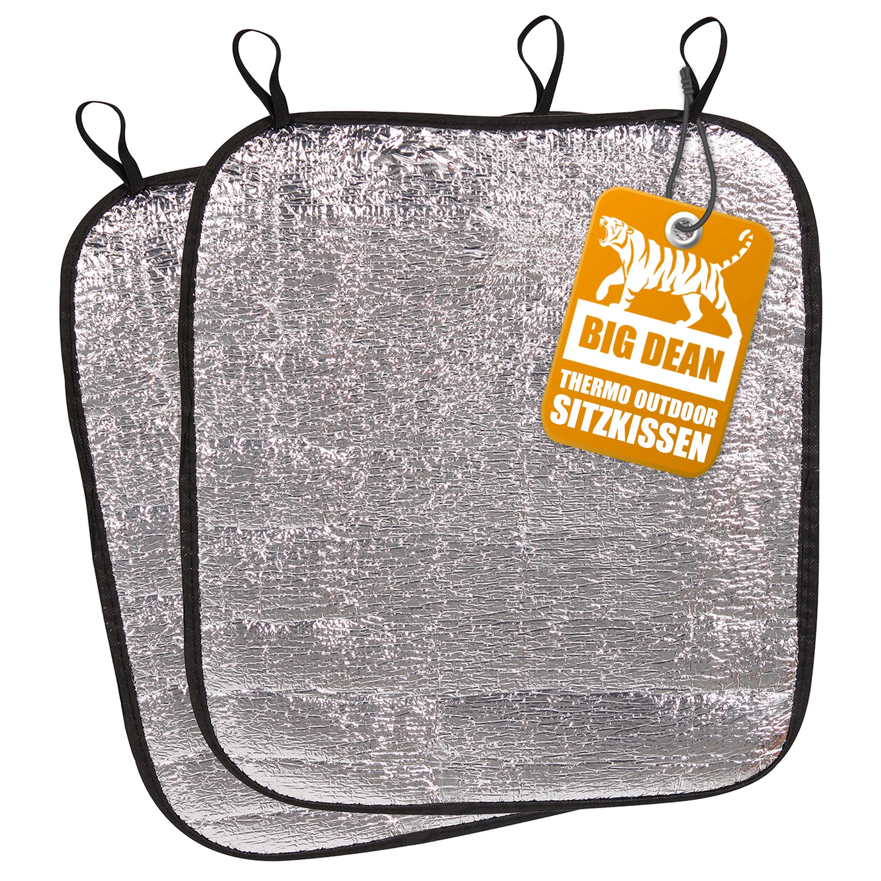 2er Set Thermo Sitzkissen Outdoor Alu 35x40cm