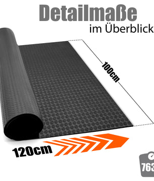BigDean Antirutschmatte Auto 120x100cm zuschneidbar – rutschfeste Kofferraum Schutzmatte 3