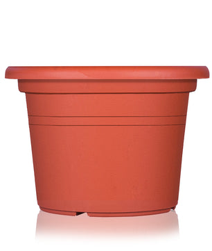 3x Blumentopf Ø 20 cm Farbe Terrakotta Kunststoff Pflanztopf Containertopf Übertopf Pflanzkübel rund 2