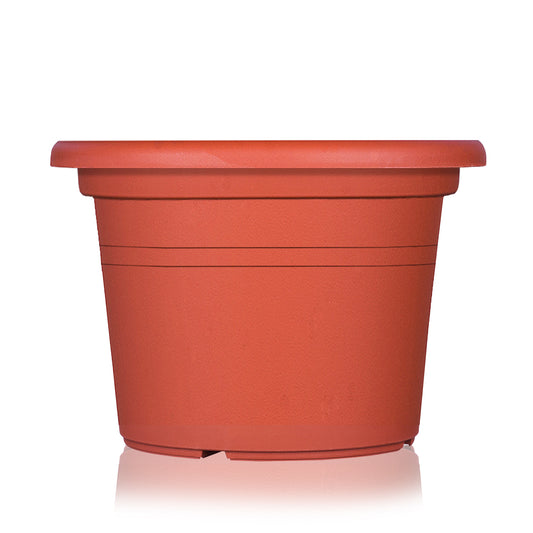 3x Blumentopf Ø 20 cm Farbe Terrakotta Kunststoff Pflanztopf Containertopf Übertopf Pflanzkübel rund 2