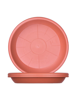 W-U 3x Blumentopf Untersetzer Ø 19 cm Farbe Terrakotta Kunststoff Blumenuntersetzer Blumentopfuntersetzer passend zu Ø 20 cm Blumentöpfen 