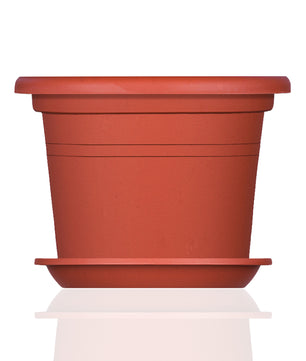 3x Blumentopf Untersetzer Ø 19 cm Farbe Terrakotta Kunststoff Blumentopfuntersetzer 3