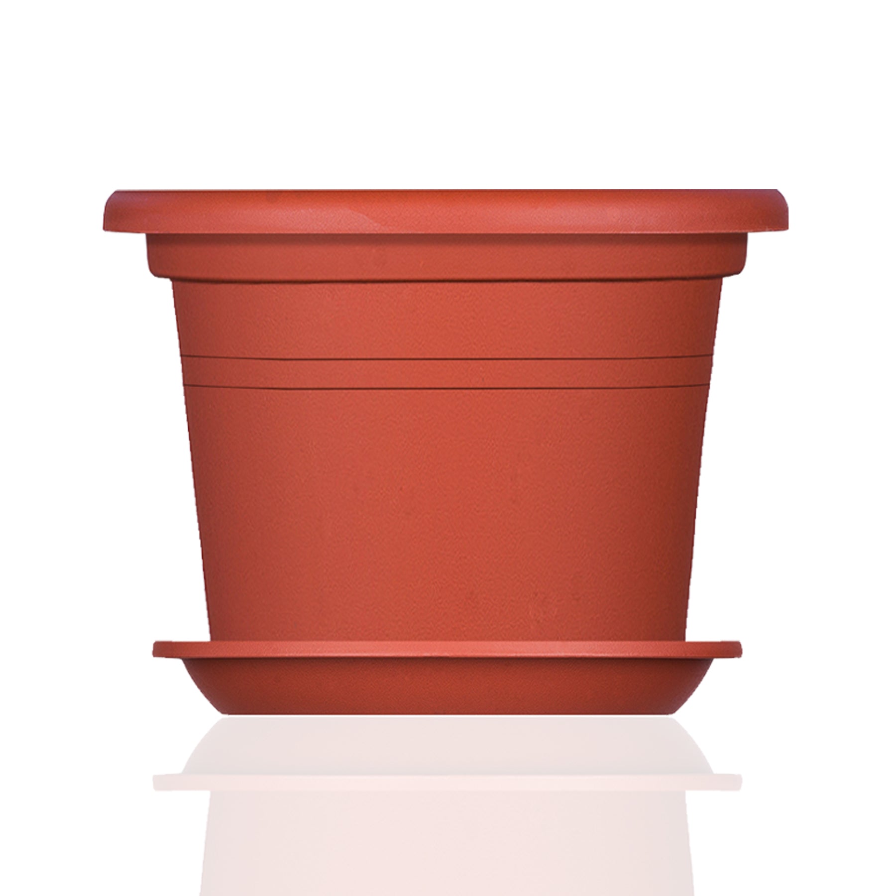 9x Blumentopf Untersetzer Ø 19 cm Farbe Terrakotta Kunststoff Blumentopfuntersetzer 3