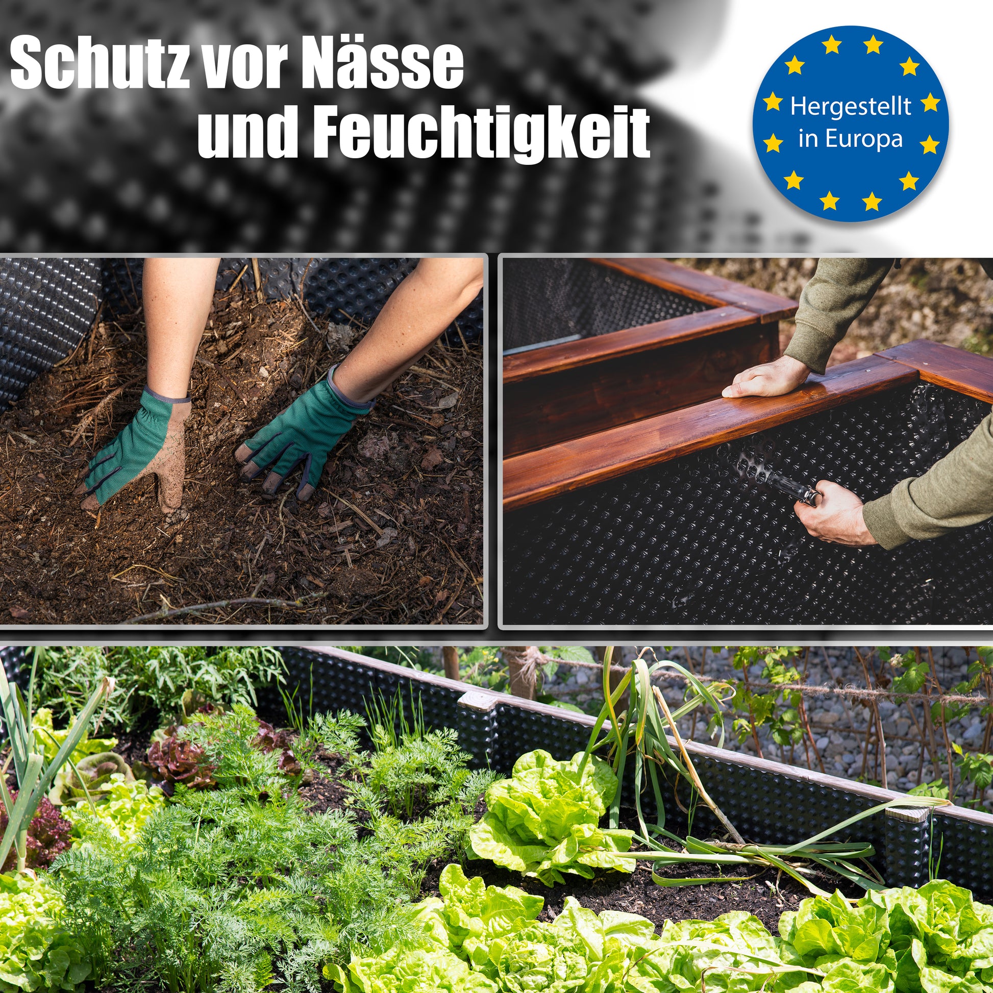 BigDean Premium Noppenfolie für Hochbeete 0,5x20m – Noppenbahn extrem reißfest & Schutz vor Nässe 2