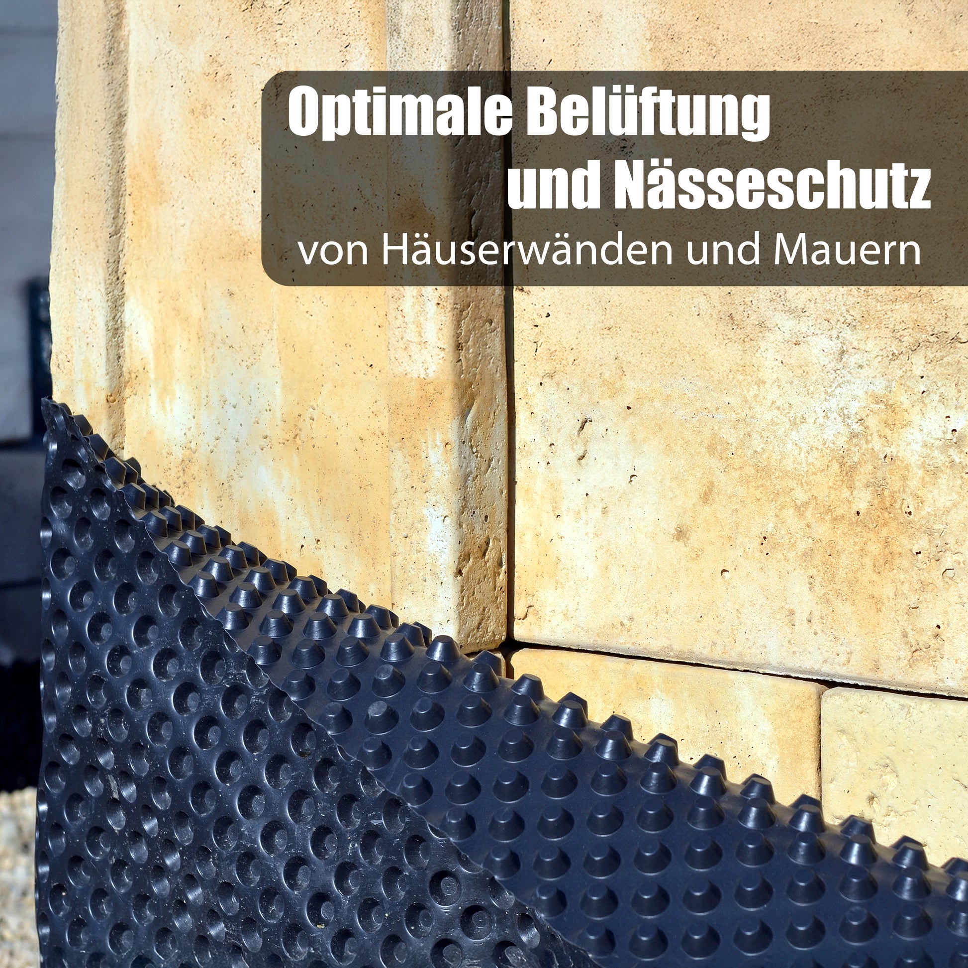 BigDean Premium Noppenfolie für Hochbeete 0,5x20m – Noppenbahn extrem reißfest & Schutz vor Nässe 4