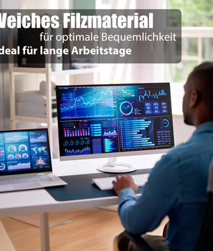 BigDean Schreibtischunterlage Filz 90x40 cm – rutschfeste Schreibunterlage 6