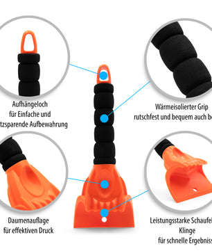 BigDean 2 Stück Eiskratzer Auto – effiziente & starke Kratzleistung 4