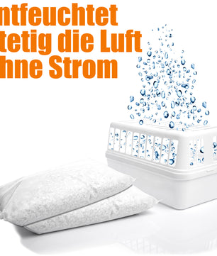 2 Stück Luftentfeuchter + 4x 1,2kg Luftentfeuchtergranulat Nachfüllpack 3