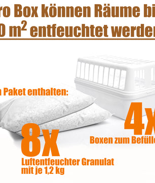 4 Stück Luftentfeuchter + 8x 1,2kg Luftentfeuchtergranulat 6