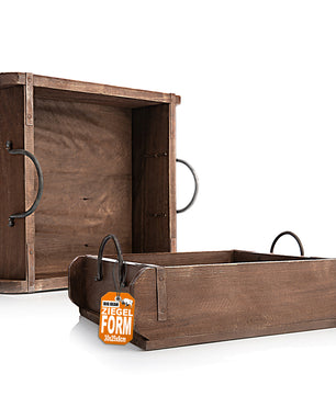 2 Stück vintage Ziegelform in Braun 25x8x30 cm (LxBxH)