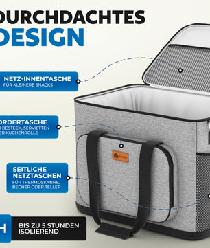 BigDean 30L Kühltasche auslaufsicher & wasserdicht – Picknicktasche für Essen & Getränke 5