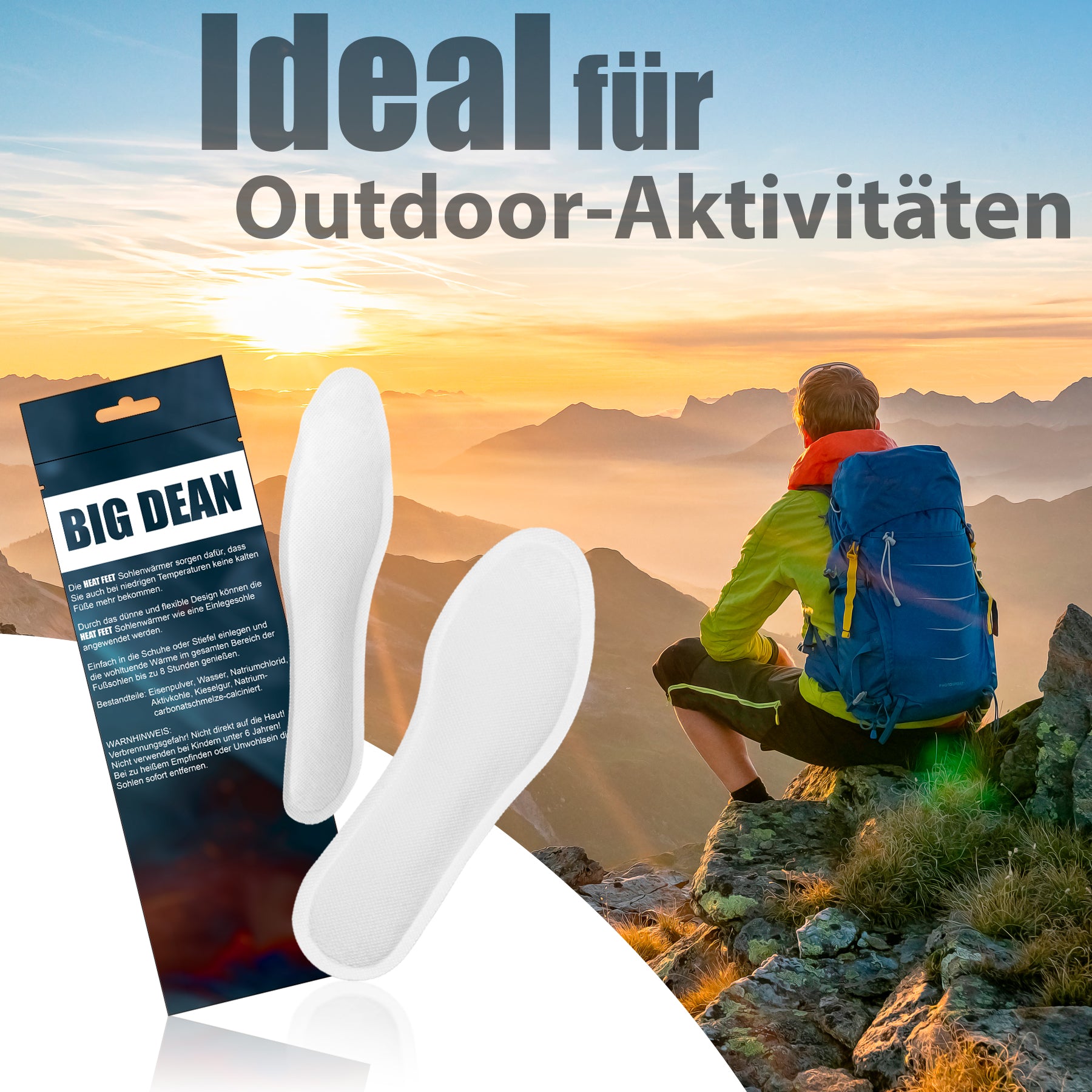 BigDean 25 Paar Fußwärmer– Zehenwärmer für Schuhgröße 44-46 8h Wärme 4