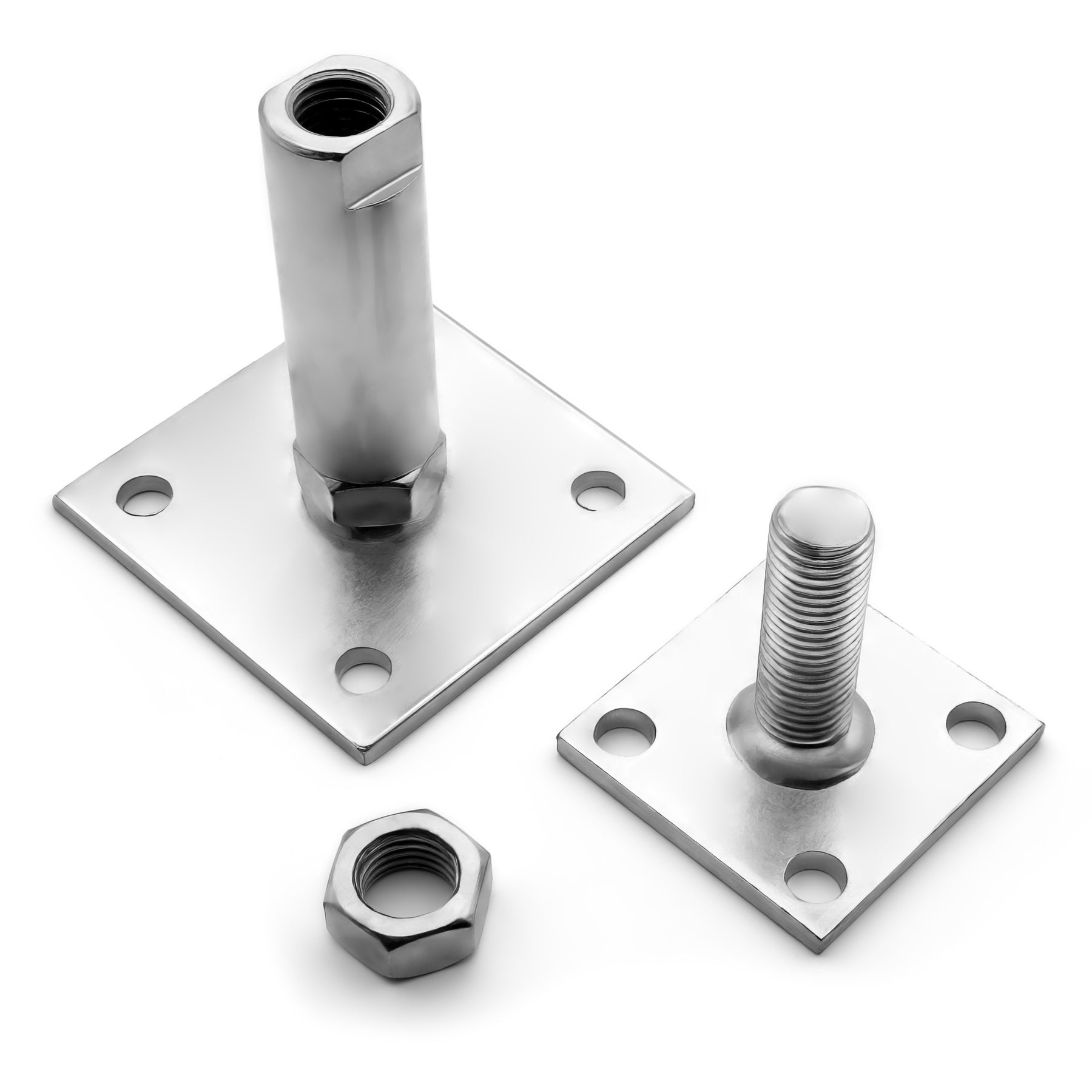 BigDean 2 Stück Pfostenträger höhenverstellbar Höhe 150 – 190mm – verzinkt & zum Aufschrauben 6