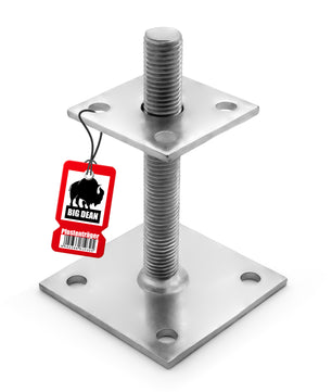 Pfostenträger höhenverstellbar Höhe 30– 150mm – verzinkt & zum Aufschrauben