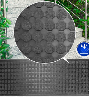4 Stück Stufenmatten aus Gummi – 75 x 25 cm – Outdoor Treppenstufenmatten  4