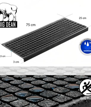5 Stück Stufenmatten aus Gummi – 75 x 25 cm – Outdoor Treppenstufenmatten 3