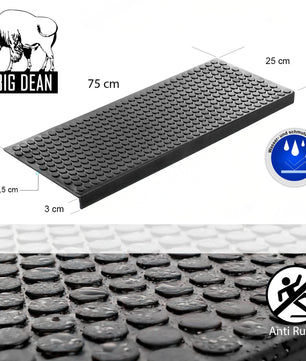 4 Stück Stufenmatten aus Gummi – 75 x 25 cm – Outdoor Treppenstufenmatten  3