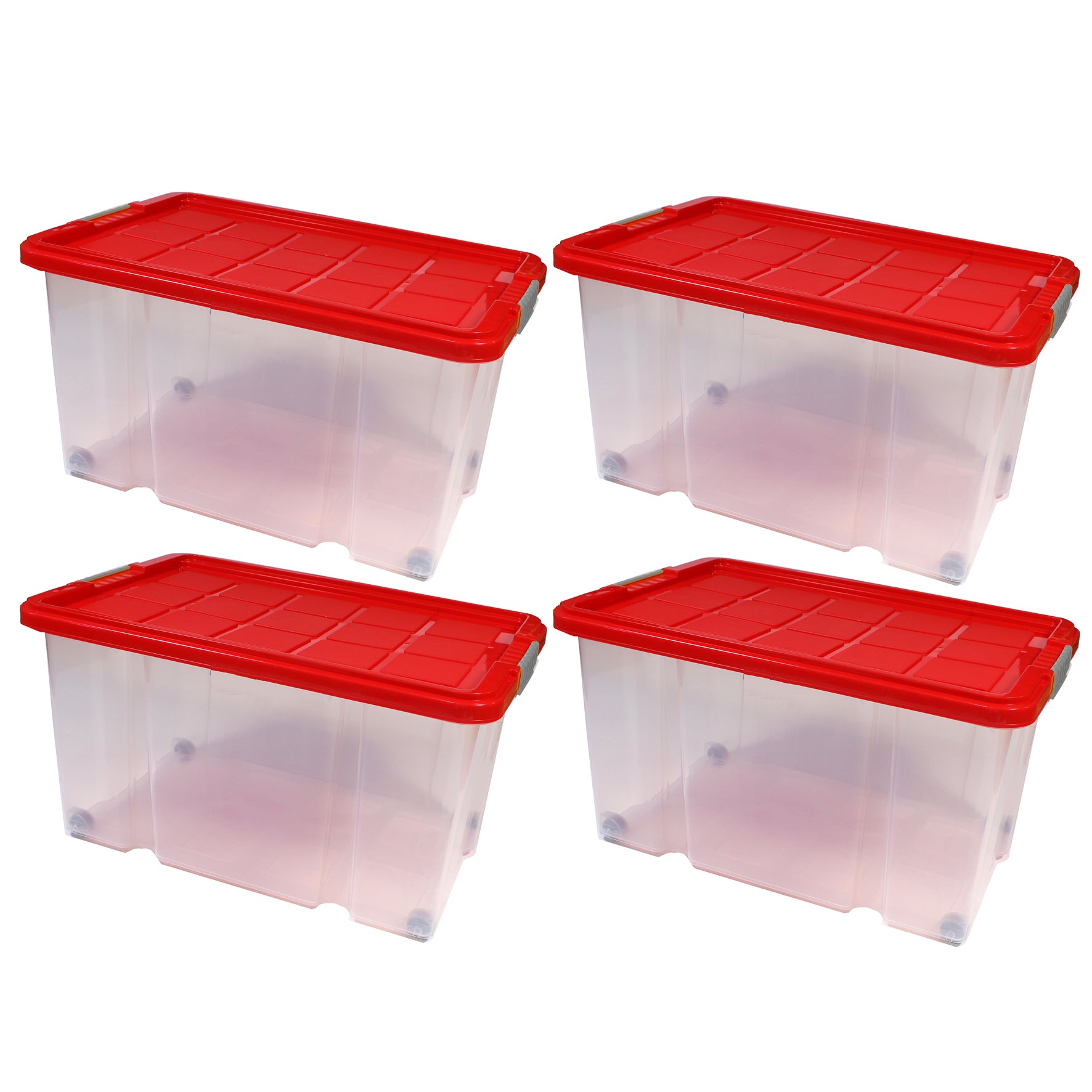 Eurobox mit Deckel 60x40x33cm Transparent Kunststoff Deckel 4er Set