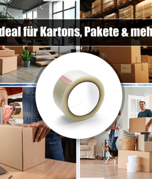 6 Rollen Profi Paketklebeband – Klebeband ultra stark & transparent 6