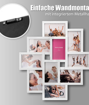 BigDean Bilderrahmen Collage 10x15 cm – Fotorahmen für 10 Fotos 4