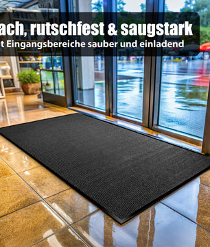 BigDean Schmutzfangmatte 90x150 cm Anthrazit – rutschfeste Fußmatte Made in Europe 2