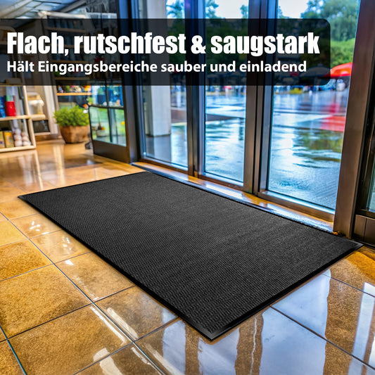 BigDean Schmutzfangmatte 90x150 cm Anthrazit – rutschfeste Fußmatte Made in Europe 2