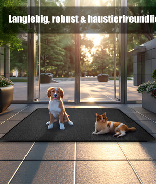 BigDean Schmutzfangmatte 90x150 cm Anthrazit – rutschfeste Fußmatte Made in Europe 5
