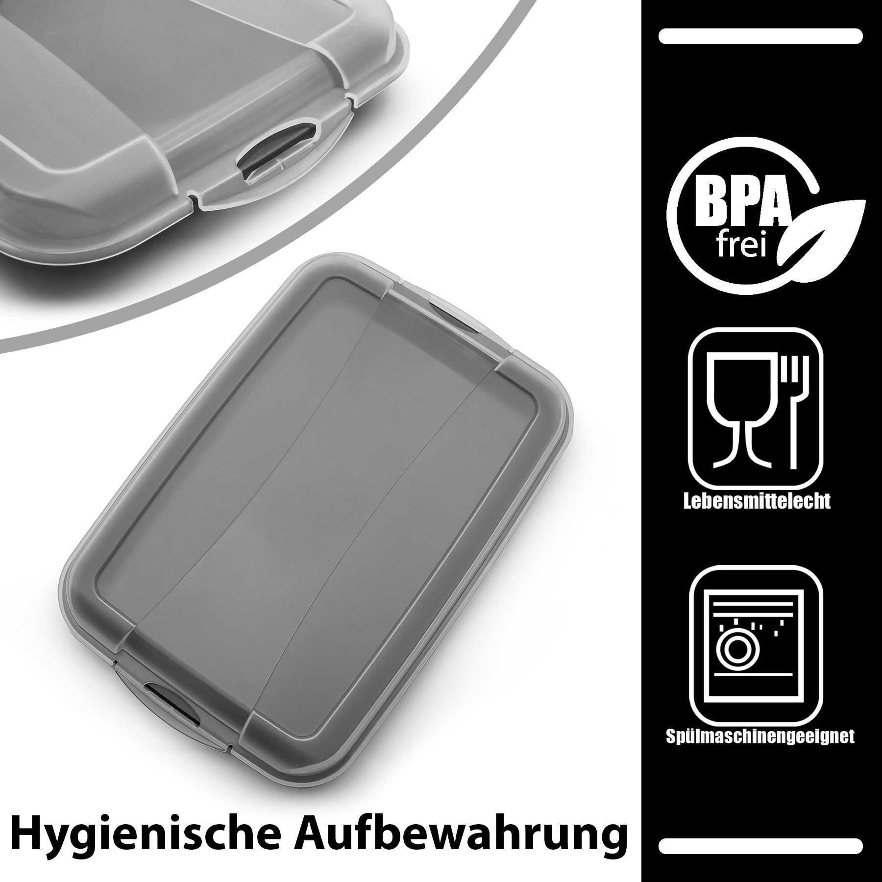4 Stück Aufschnittboxen für Kühlschrank – stapelbare Aufschnittdosen 2