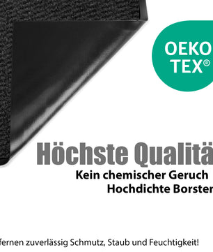 BigDean Schmutzfangmatte 90x150 cm Anthrazit – rutschfeste Fußmatte Made in Europe 6
