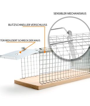 BigDean Lebendfalle Maus auch als Rattenfalle lebend geeignet – Mäusefalle tierfreundlich & wiederve 4