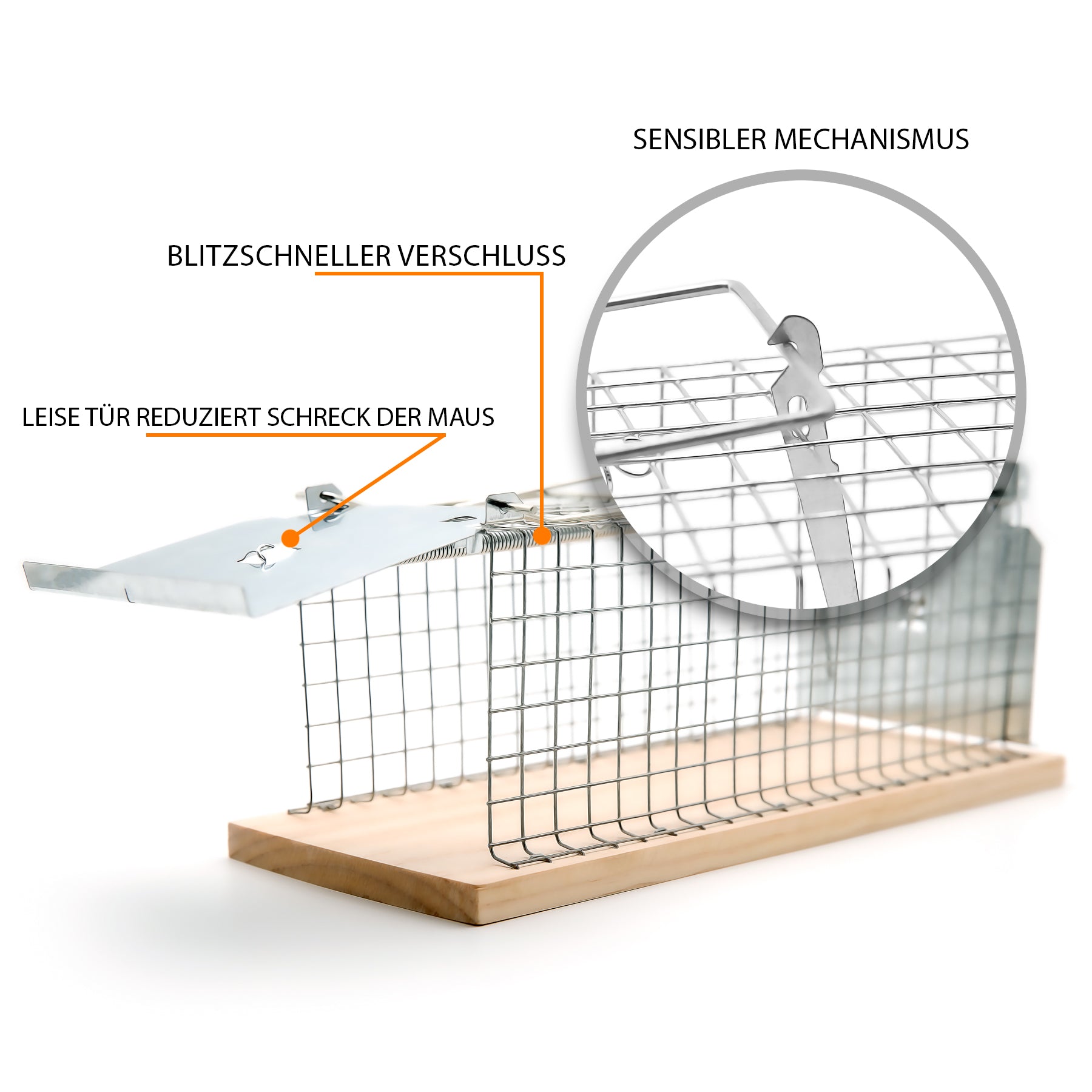 BigDean Lebendfalle Maus auch als Rattenfalle lebend geeignet – Mäusefalle tierfreundlich & wiederve 4