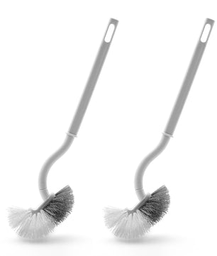 BigDean 2 Stück Klobürste mit Randreiniger – Toilettenbürste mit Klebehaken zum Aufhängen 6