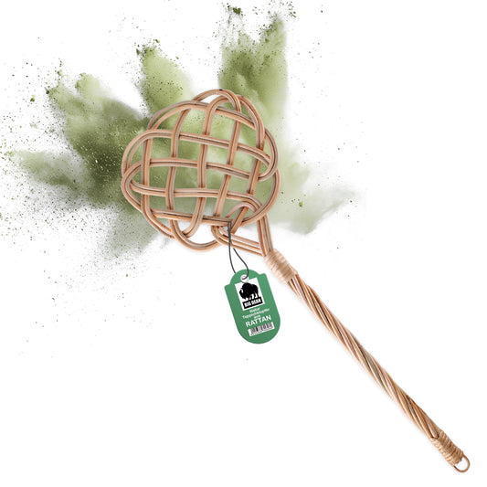 Teppichklopfer handgefertigt aus Rattan – stabil & robust
