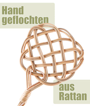 BigDean Teppichklopfer handgefertigt aus Rattan – stabil & robust 3