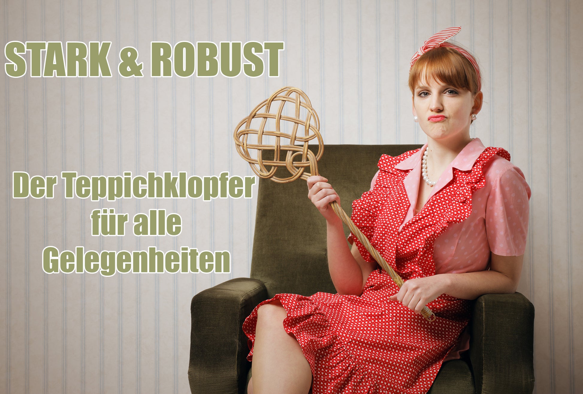 BigDean Teppichklopfer handgefertigt aus Rattan – stabil & robust 4