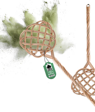 2 Stück Teppichklopfer handgefertigt aus Rattan – stabil & robust