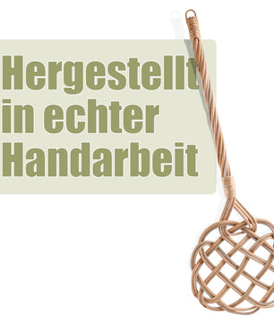 BigDean 2 Stück Teppichklopfer handgefertigt aus Rattan – stabil & robust 6