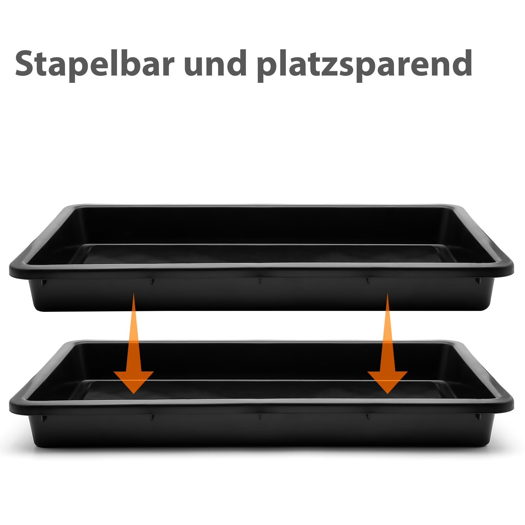BigDean 2 Stück Pflanzschale 59x39x6 cm ideal als Pflanzwanne, Katzenklo & Ölwanne geeignet 5