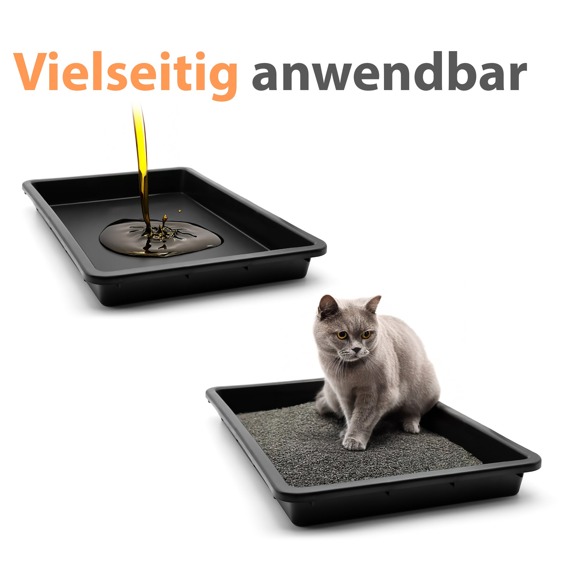 BigDean 2 Stück Pflanzschale 59x39x6 cm ideal als Pflanzwanne, Katzenklo & Ölwanne geeignet 6