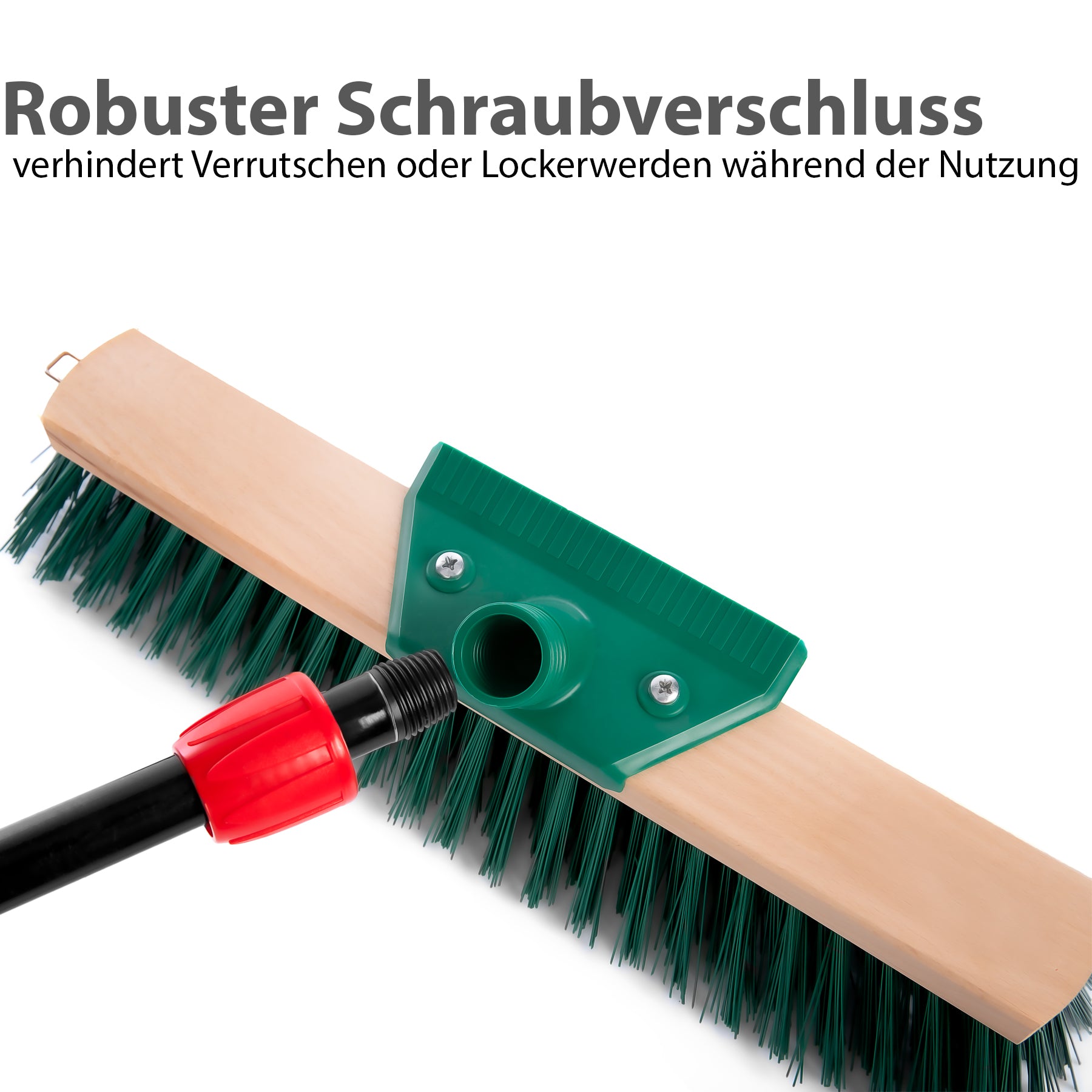 BigDean 2 Stück Straßenbesen mit Teleskopstiel ausziehbar bis 153 cm – Kehrbesen mit Schabkante 4