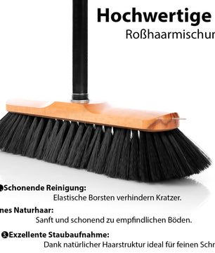 2 Stück Zimmerbesen mit Stiel 150 cm ausziehbar 2